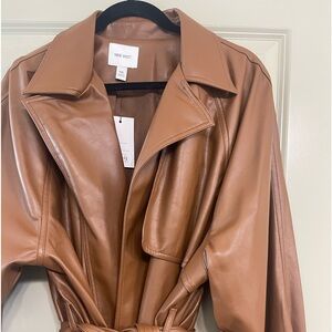 Brand New Full length Faux Leather coat